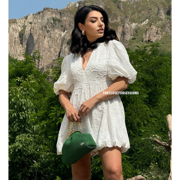 RARE!!! ZARA Blogger Fave Balloon Hem Mini Dress NWT 🤍 - Picture 4 of 16